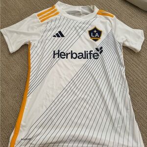Adidas LA Galaxy Jersey White and Gold